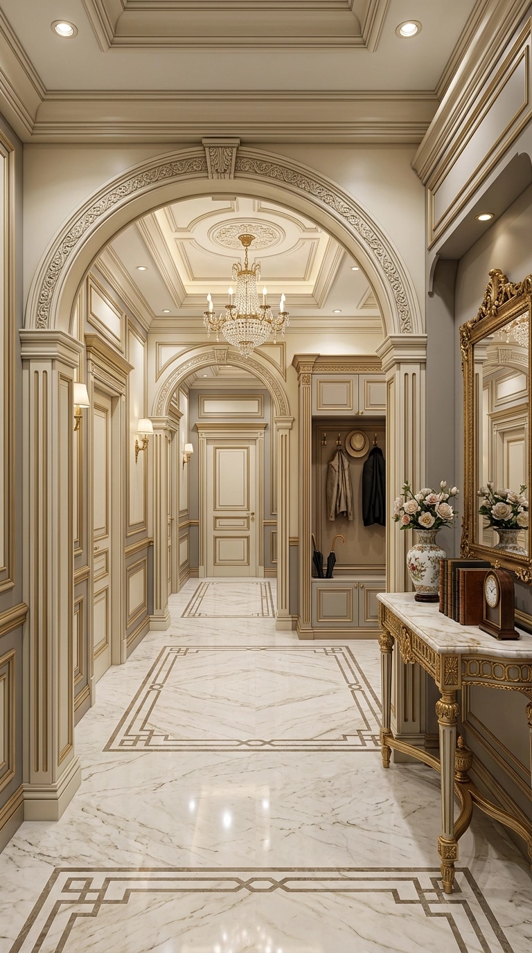 Neoclassic Hallway design — interior photo by GenRoom AI