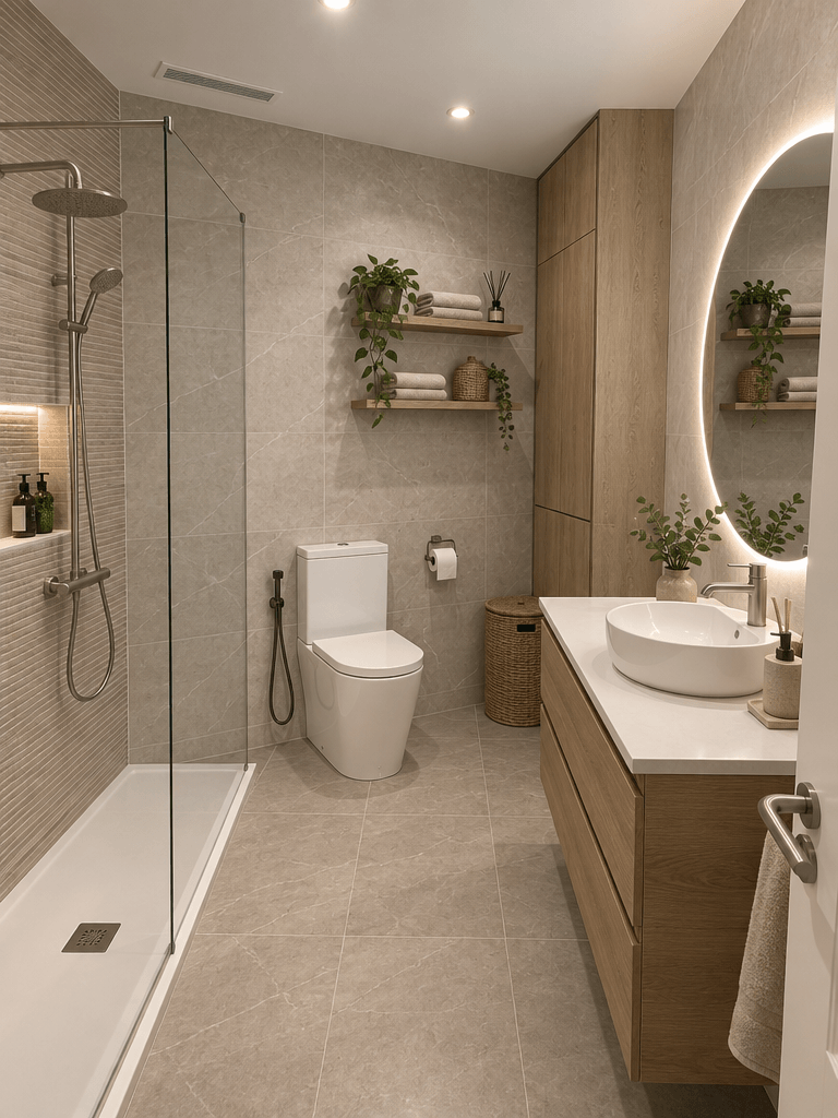 Interior design in Contemporary style — Bathroom by GenRoom AI