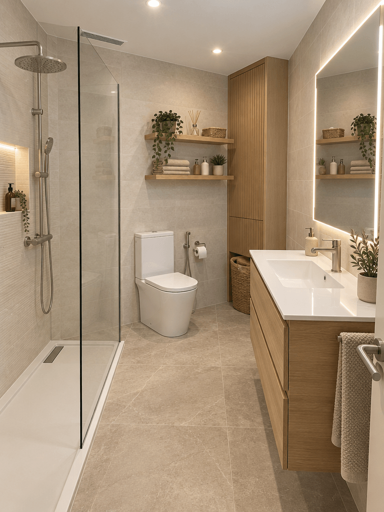 Scandinavian Bathroom design — interior photo by GenRoom AI