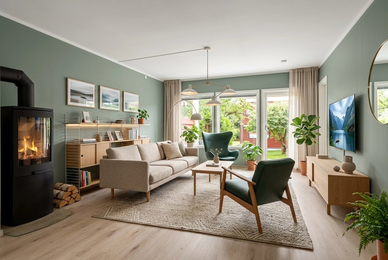 Interior design in Scandinavian style — Living Room by GenRoom AI