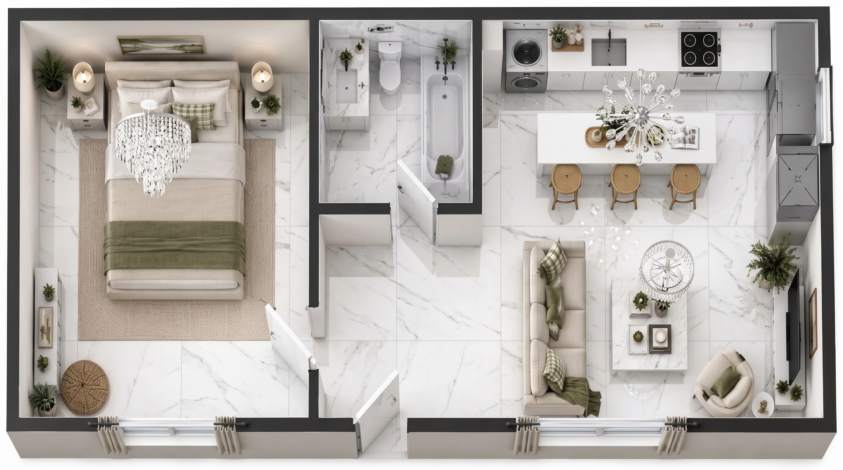 Interior design in Modern Farmhouse style — Living Room by GenRoom AI