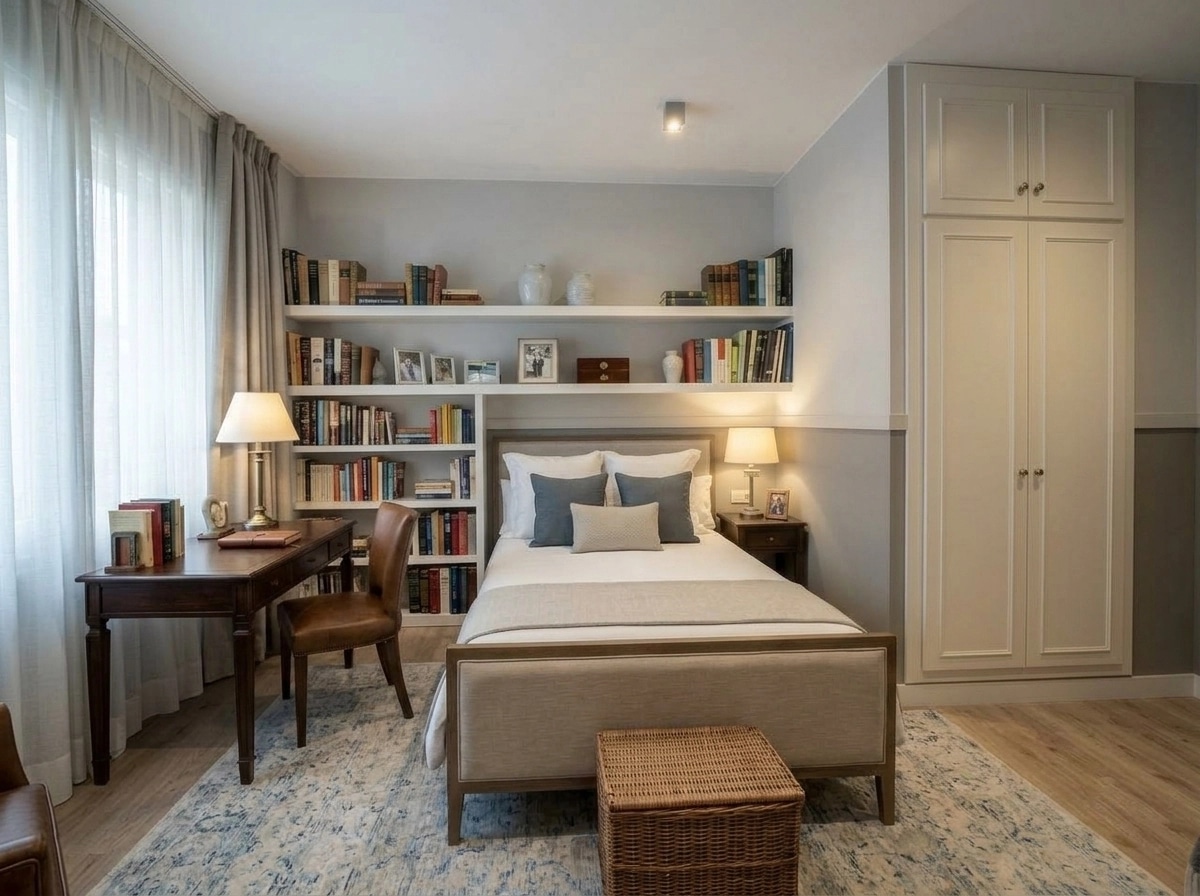 Interior design in Transitional style — Bedroom by GenRoom AI