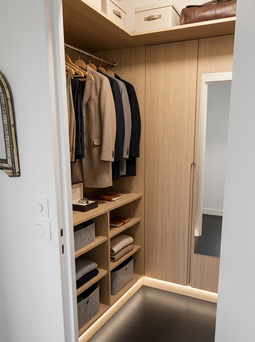 Interior design in Minimalism style — wardrobe by GenRoom AI
