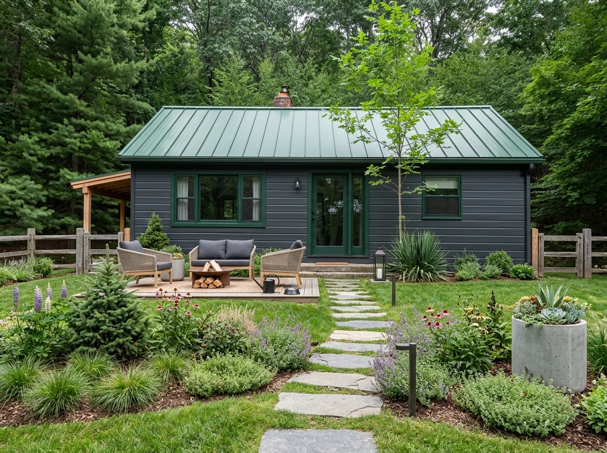 Landscape design in Scandinavian Garden style — Yard by GenRoom AI