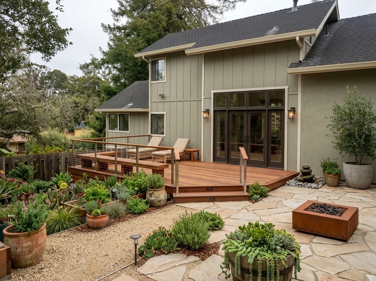 Landscape design in Eco Natural Garden style — Yard by GenRoom AI
