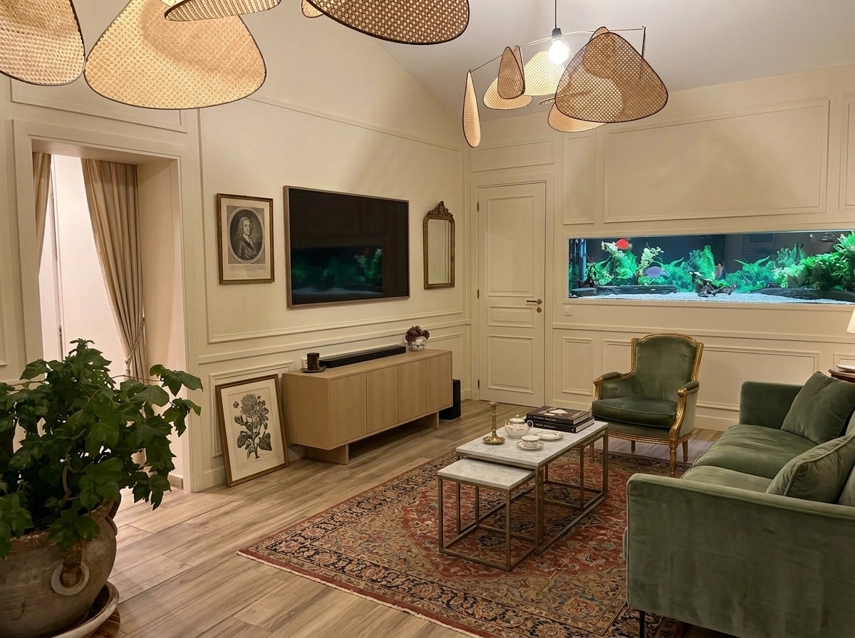 Interior design in French Parisian style — Living Room by GenRoom AI