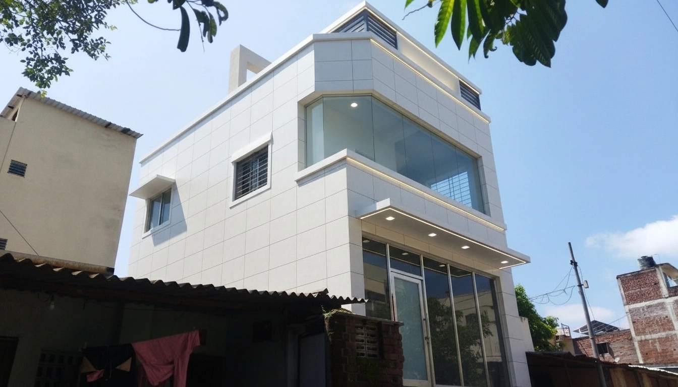 Hi-Tech Facade Façade design — facade photo by GenRoom AI