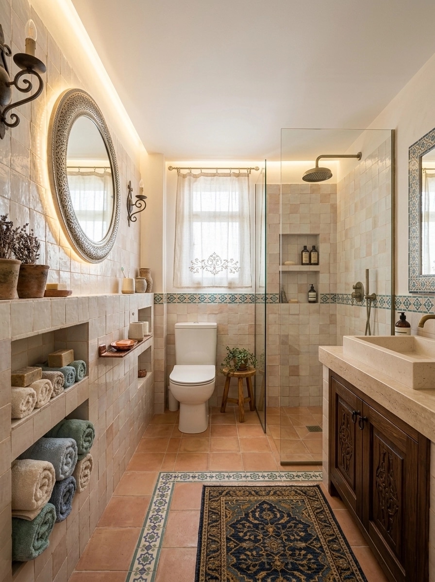 Interior design in Mediterranean style — Bathroom by GenRoom AI