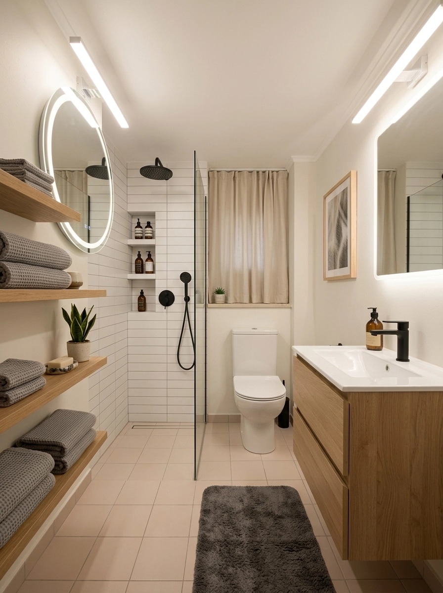Interior design in Scandinavian style — Bathroom by GenRoom AI