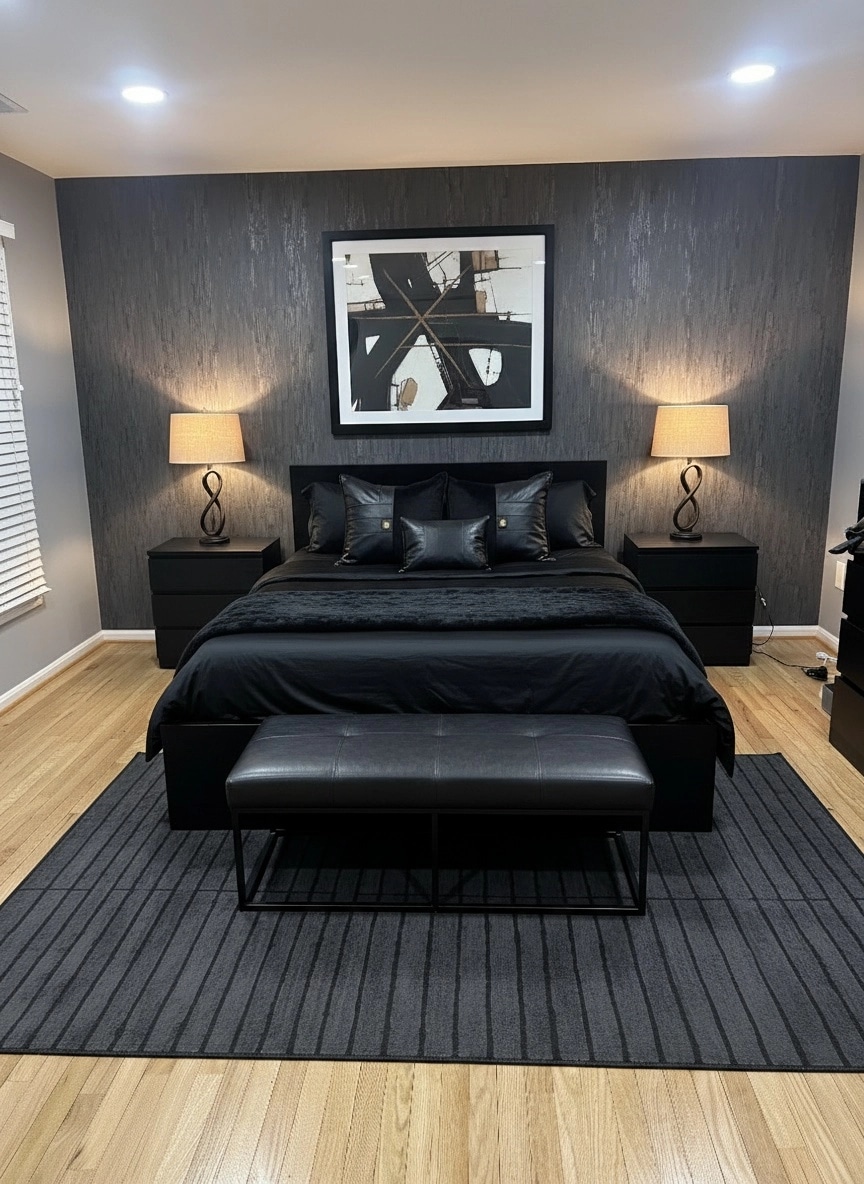 Interior design in Blacktec style — Bedroom by GenRoom AI