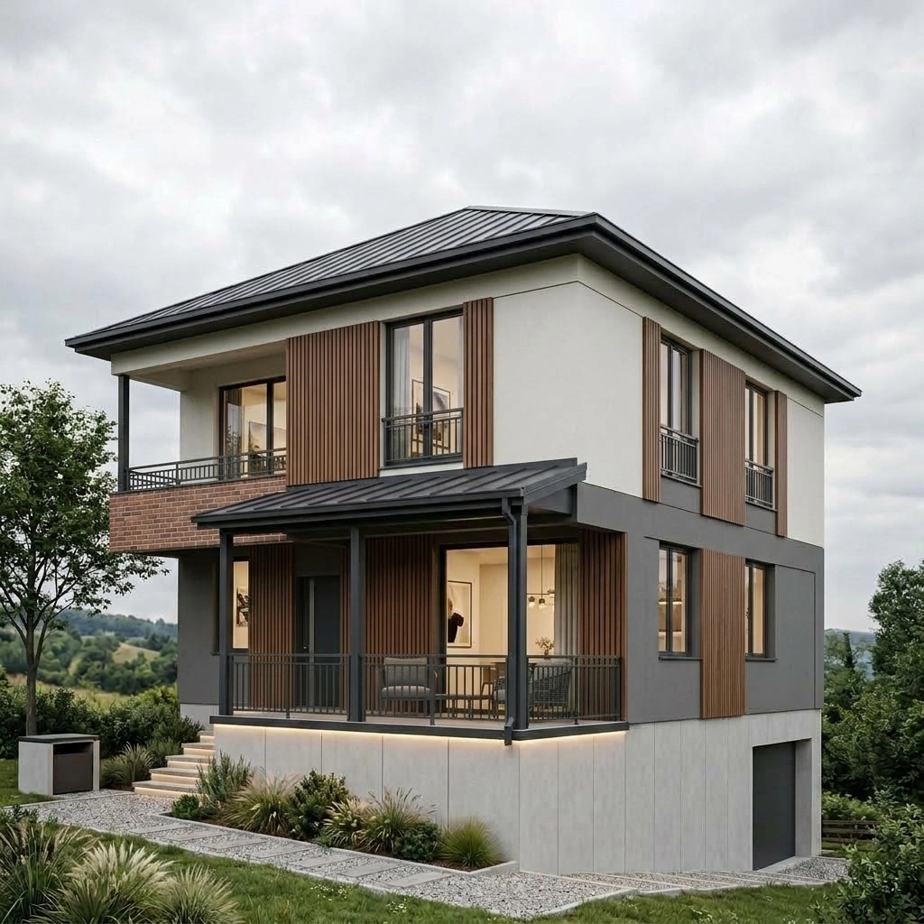 Contemporary Facade Facade design — facade photo by GenRoom AI