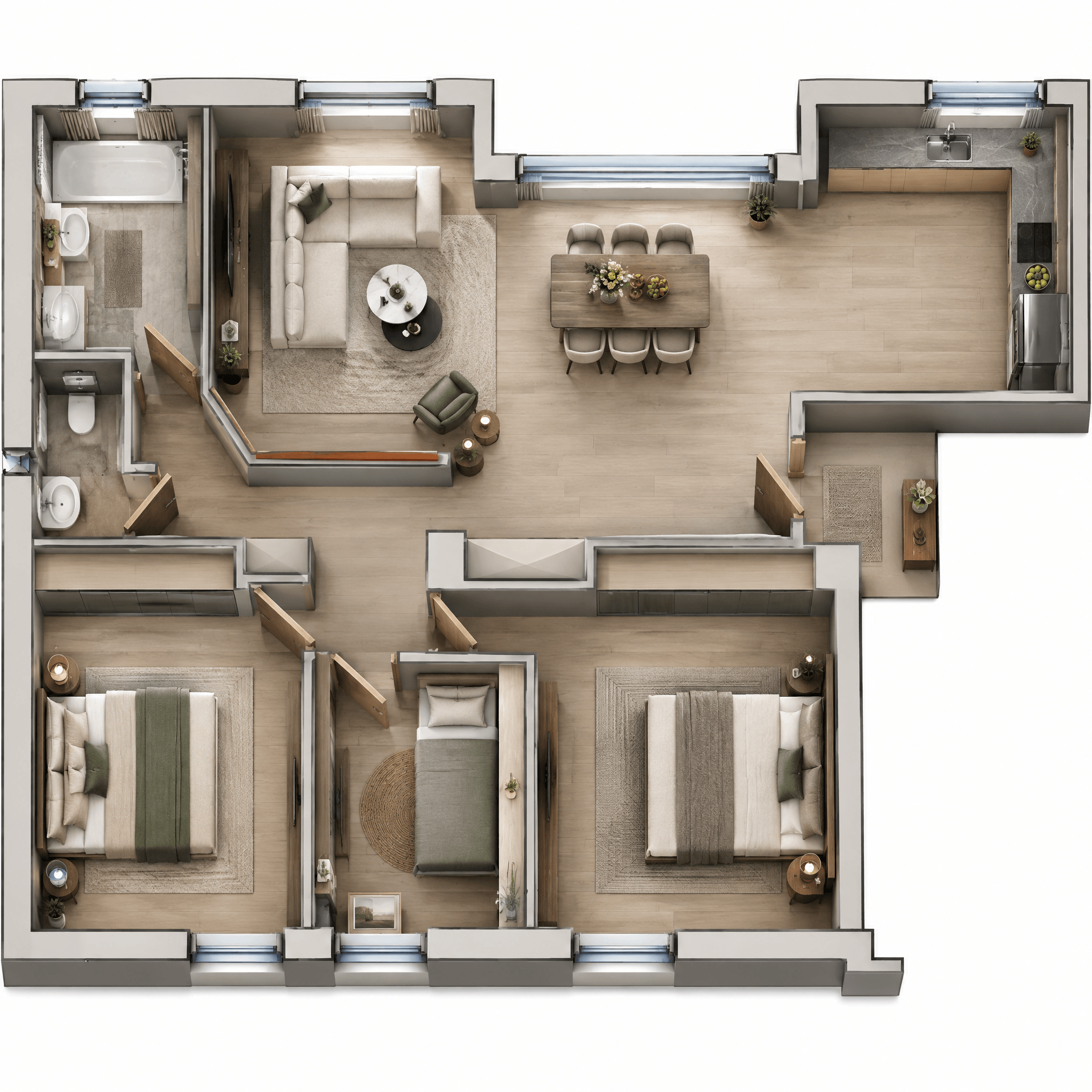Interior design in Contemporary style — Living Room by GenRoom AI