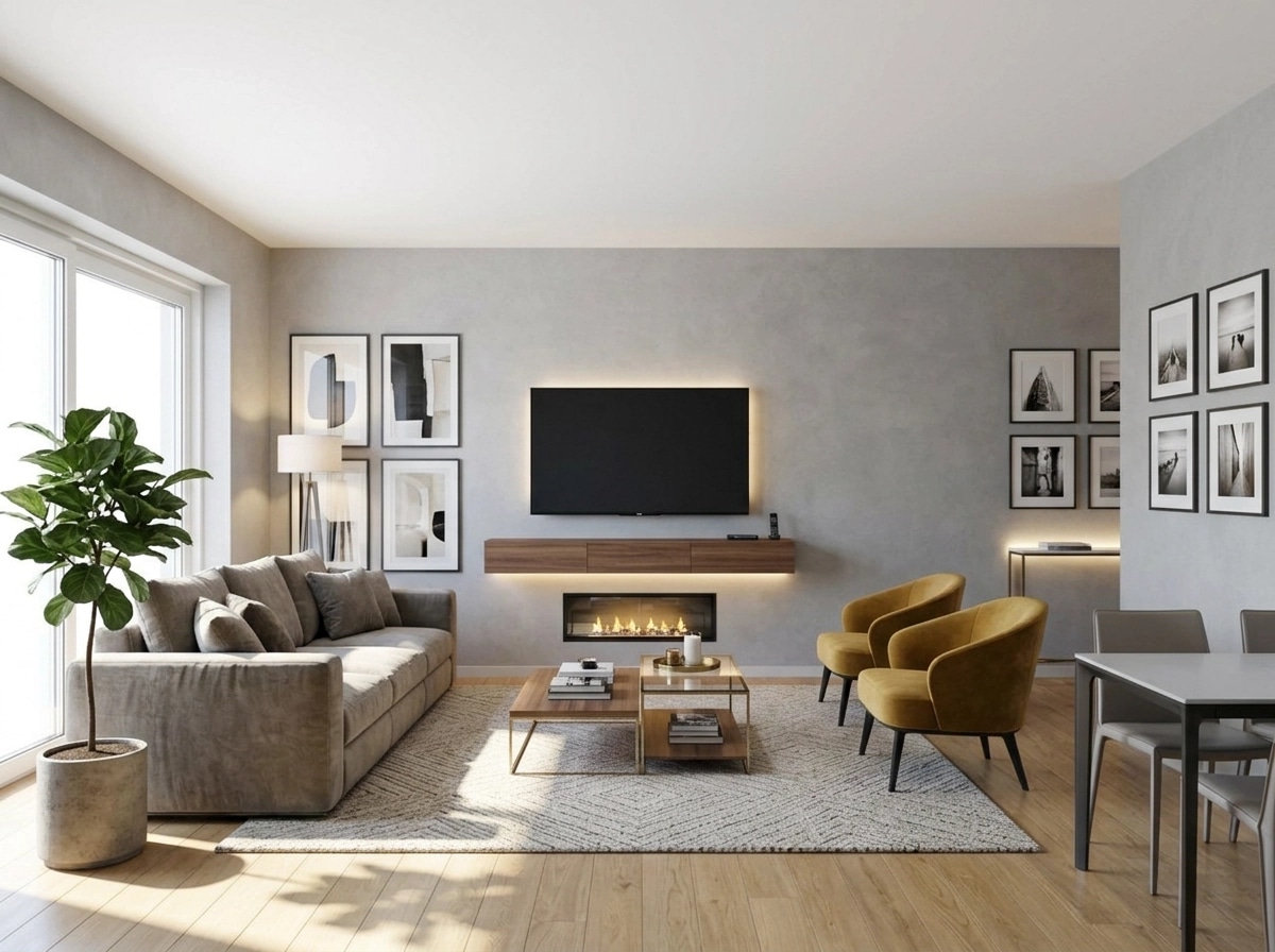 Interior design in Contemporary style — Living Room by GenRoom AI
