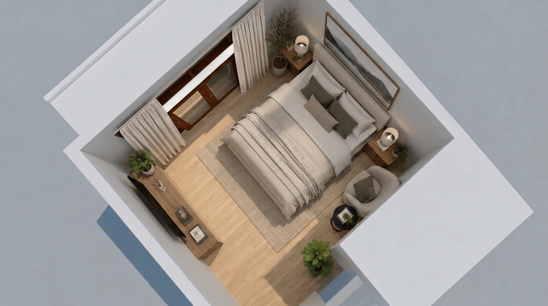 ออกแบบภายในในสไตล์ Contemporary — ห้องนอน โดย GenRoom AI