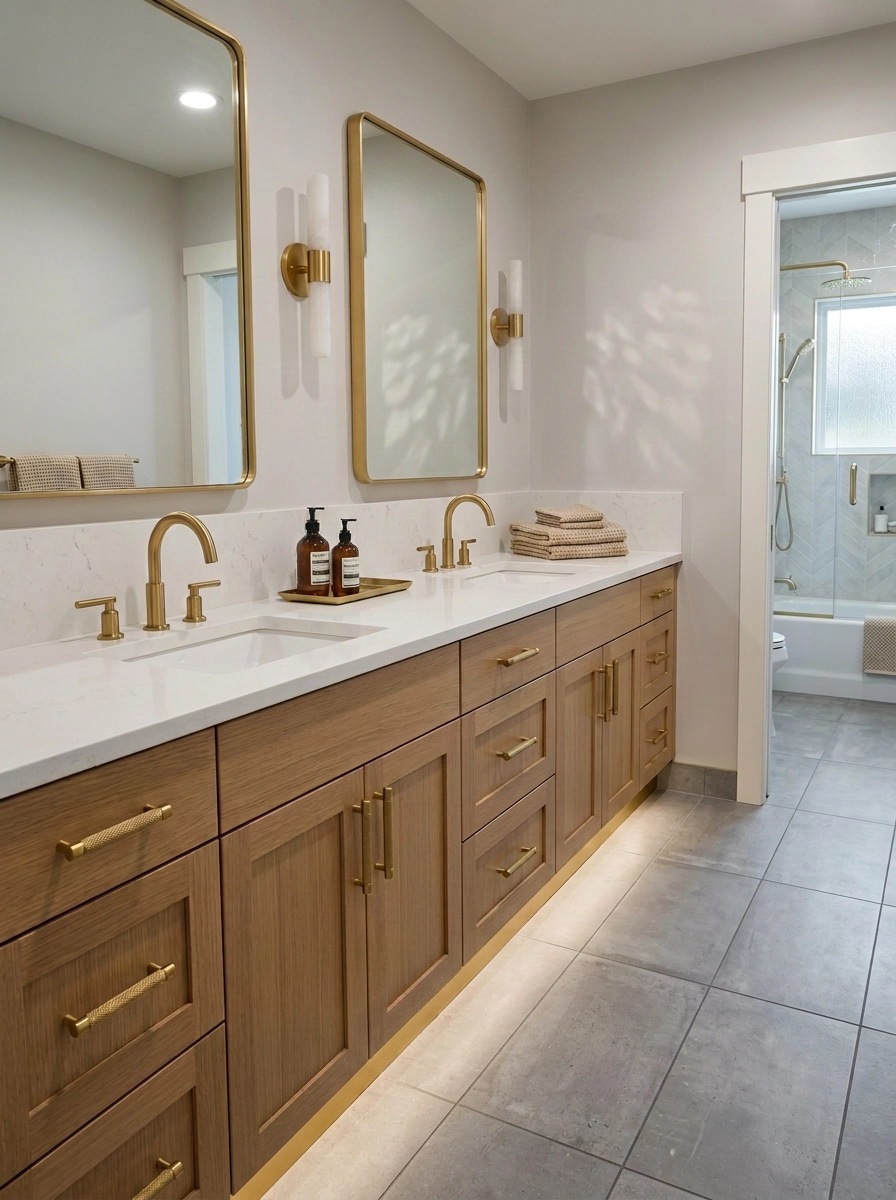Interior design in Modern Farmhouse style — Bathroom by GenRoom AI