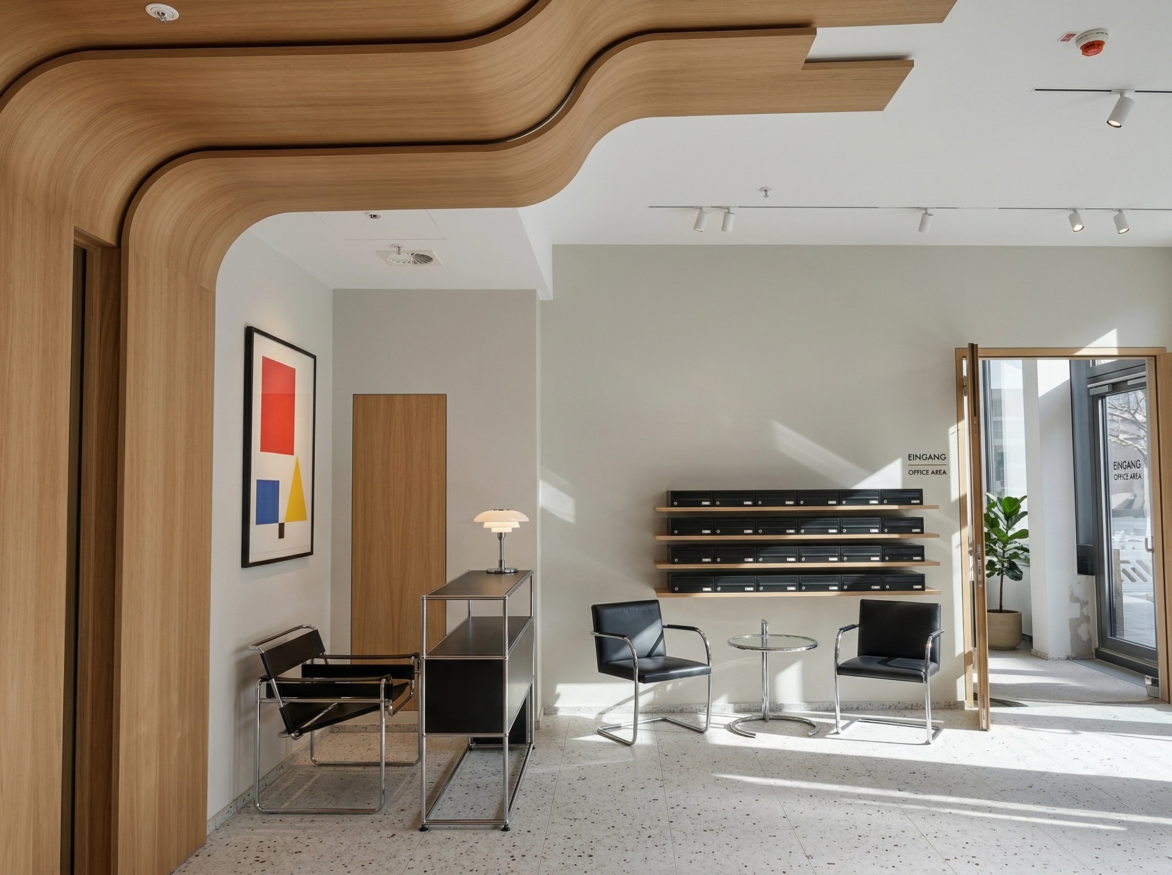 Design d'intérieur en style Bauhaus — Bureau par GenRoom AI