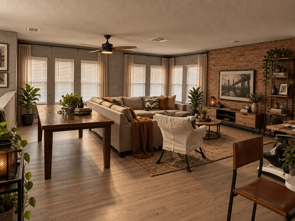 Interior design in Loft / Industrial style — Living Room by GenRoom AI