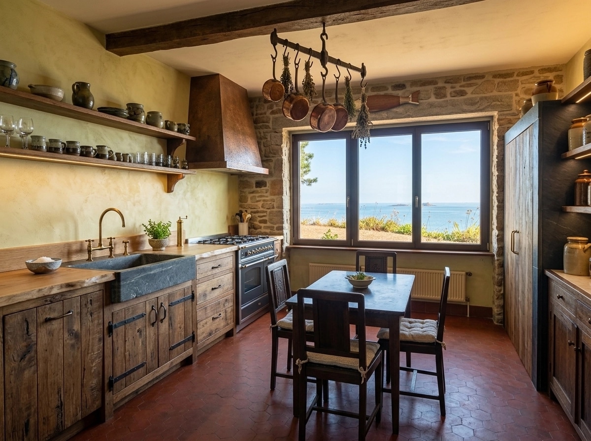 Interior design in Rustic style — Kitchen by GenRoom AI