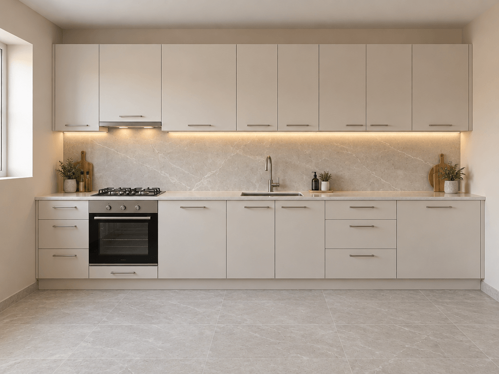 Minimalism Kitchen design — interior photo by GenRoom AI