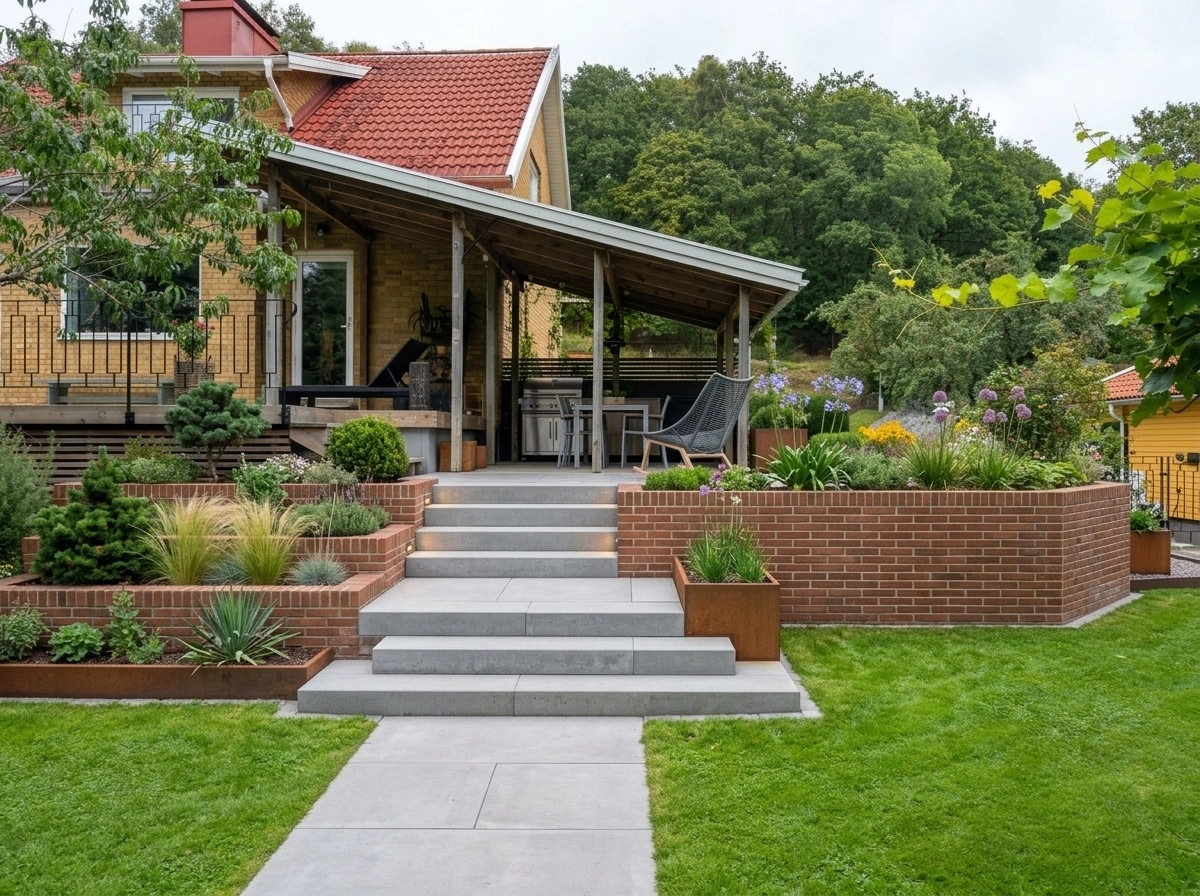 Landscape design in Contemporary Yard style — Yard by GenRoom AI