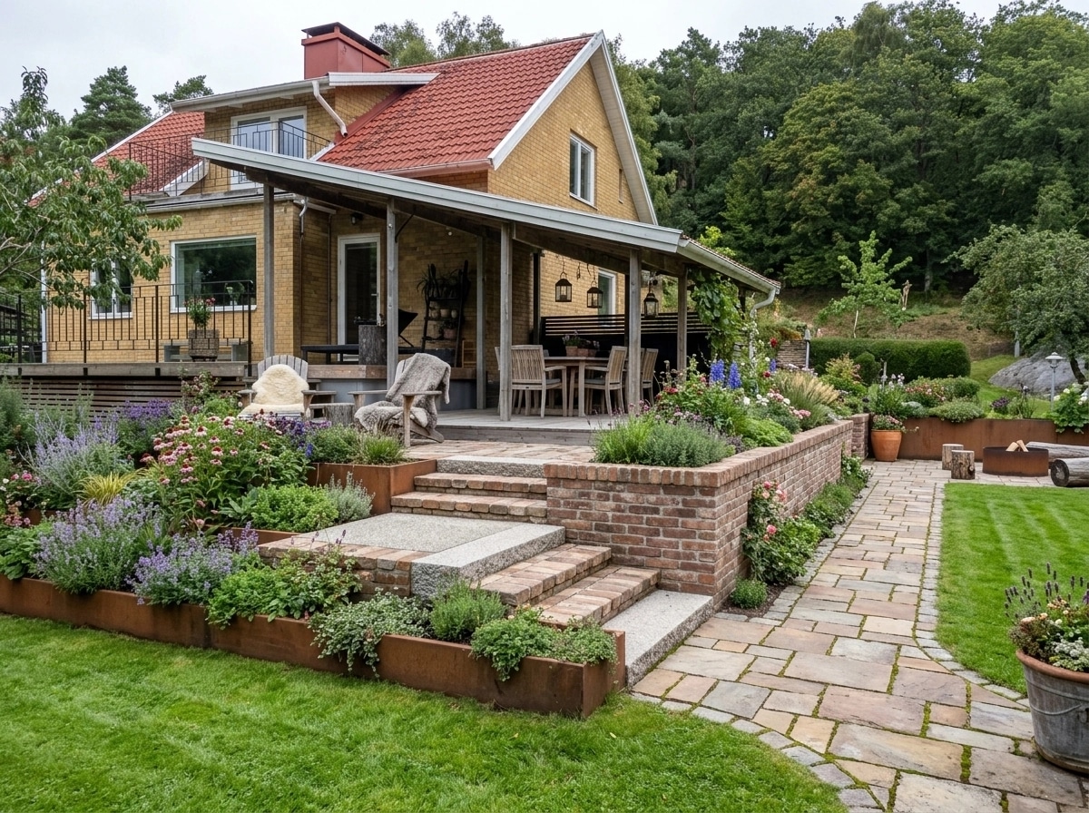 Country Rustic Garden Yard design — yard photo by GenRoom AI