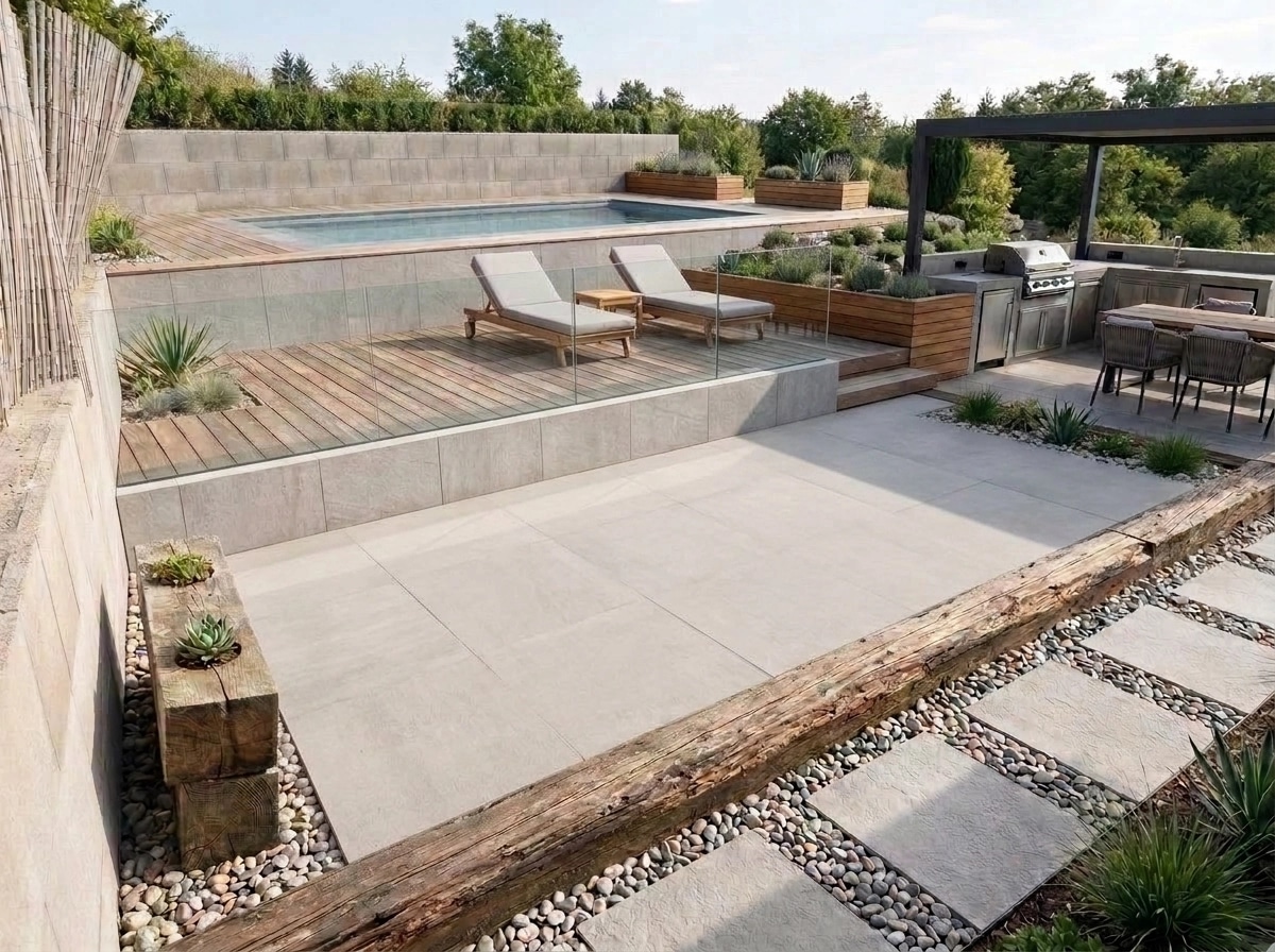 Landscape design in Contemporary Yard style — Yard by GenRoom AI