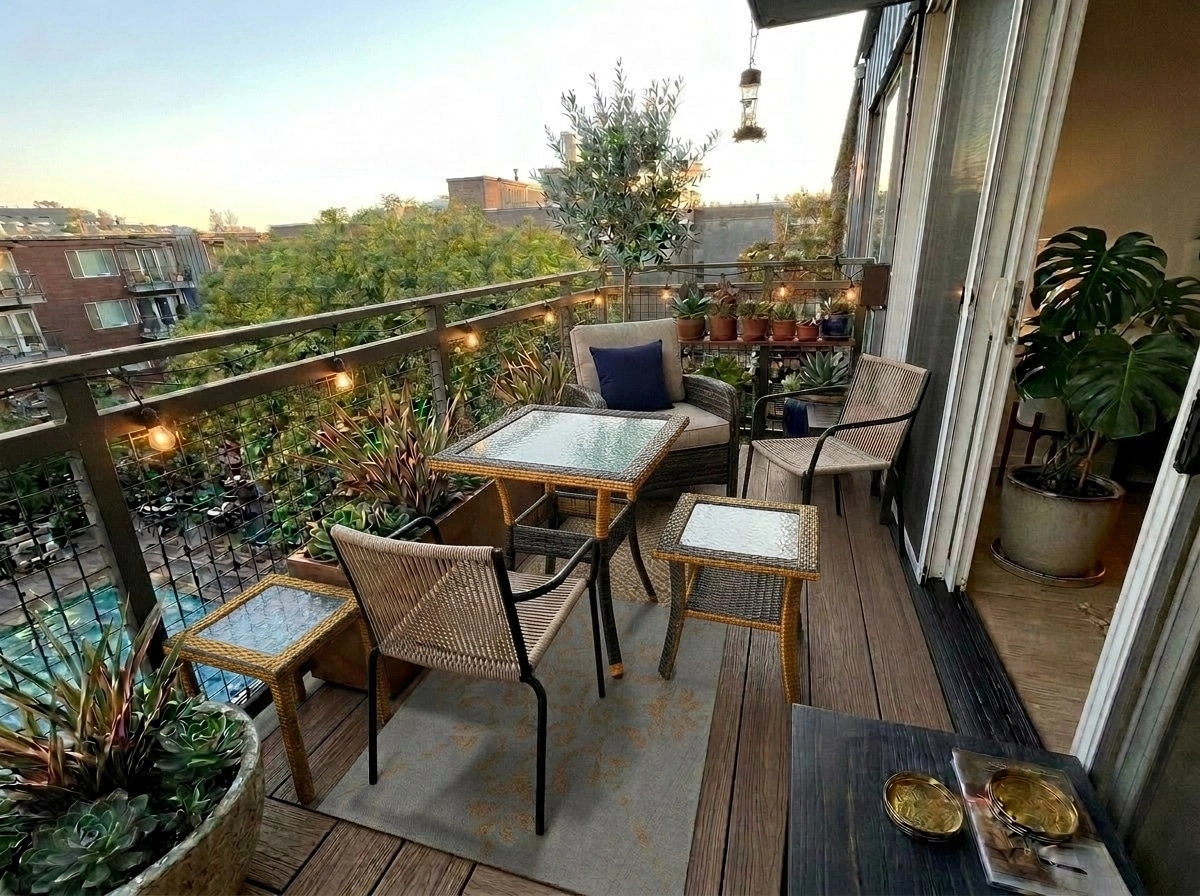 Interior design in Modern Farmhouse style — balcony by GenRoom AI