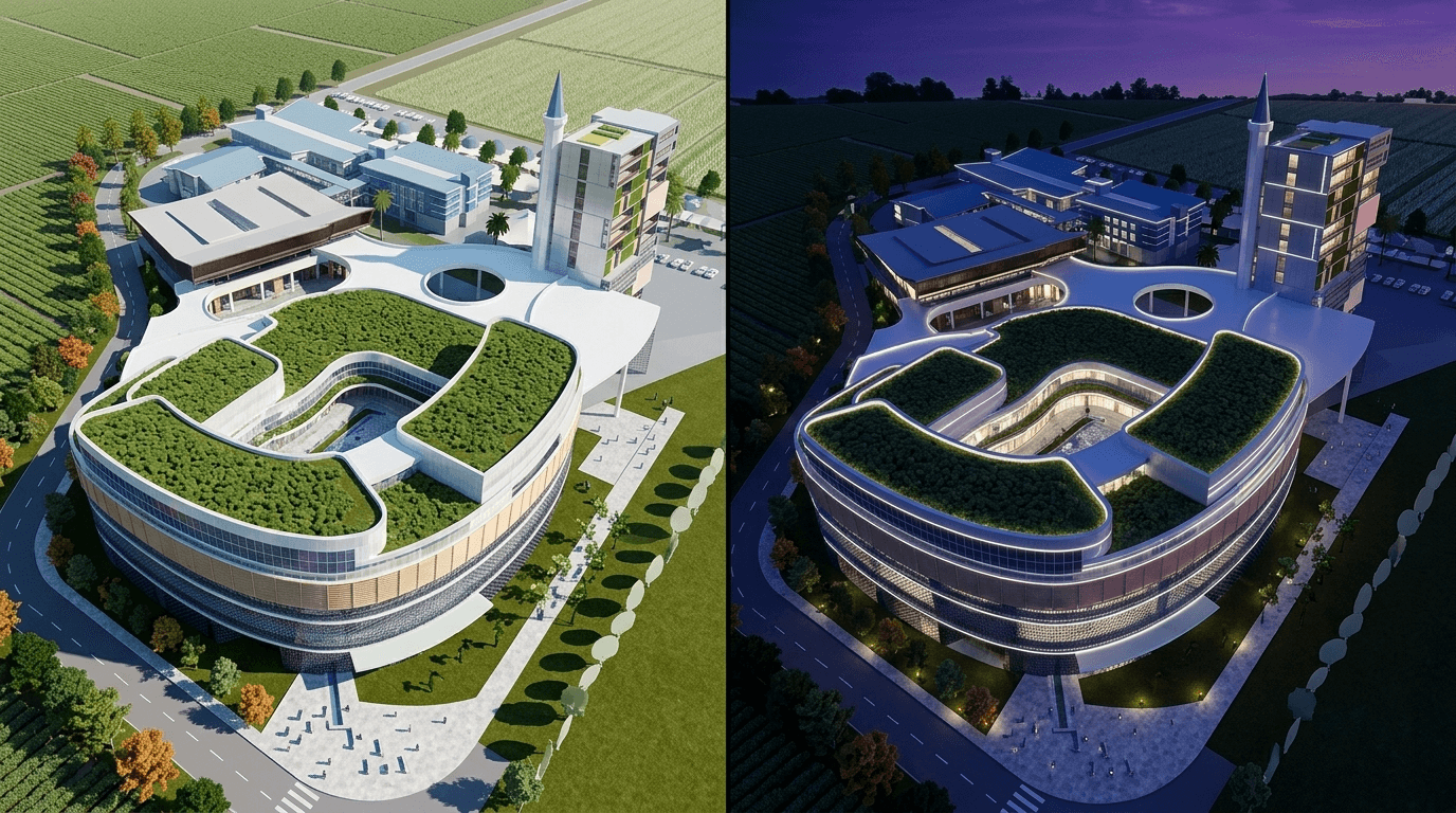 Facade design in Hi-Tech Facade style — Facade by GenRoom AI