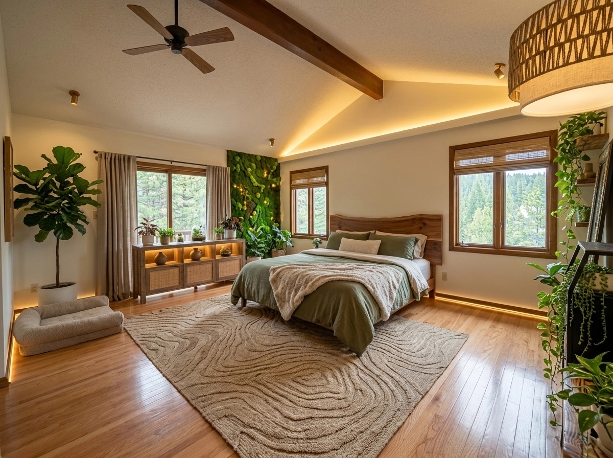 Biophilic Bedroom design — interior photo by GenRoom AI