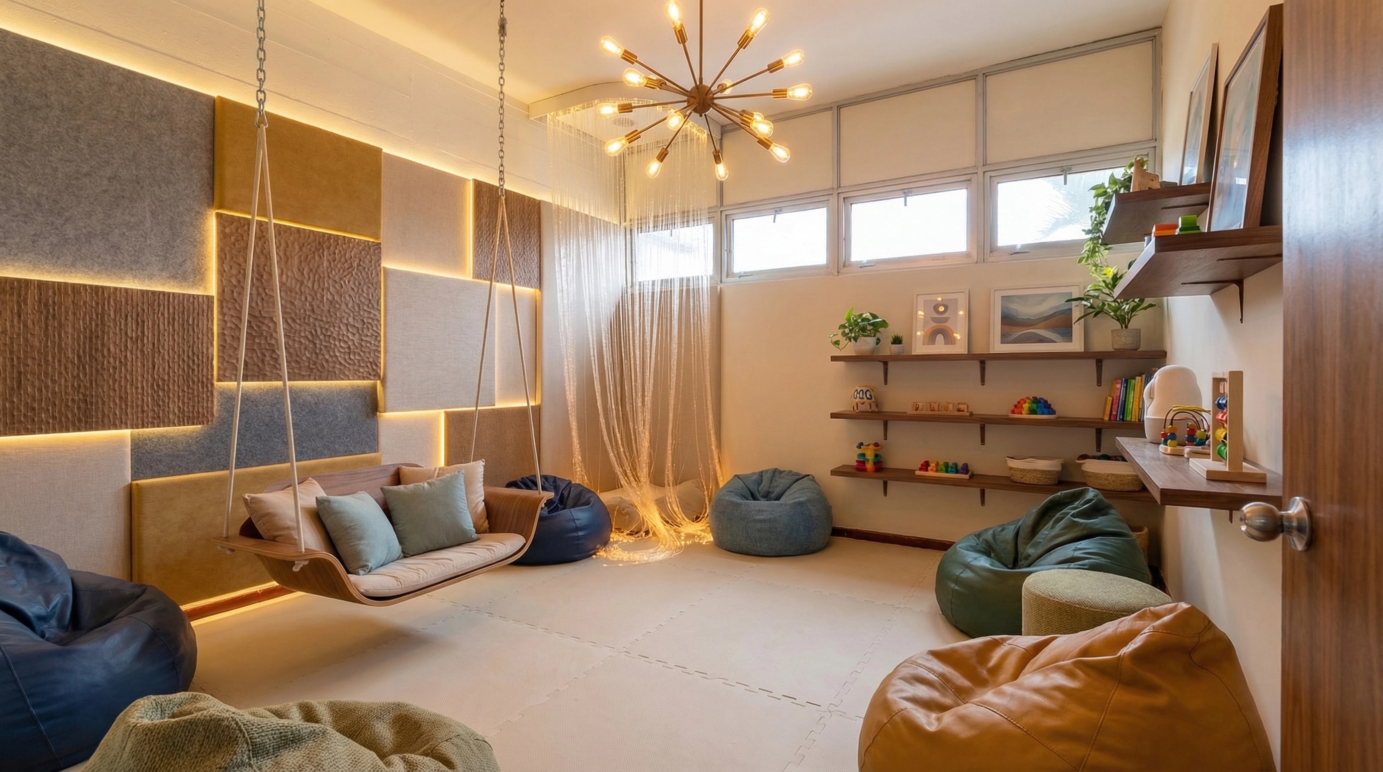 Interior design in Mid-Century Modern style — Kids Room by GenRoom AI