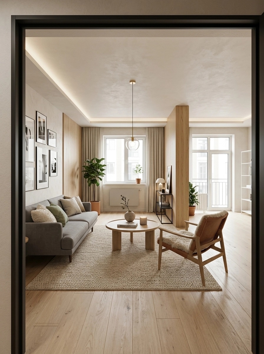 Scandinavian Living Room design — interior photo by GenRoom AI