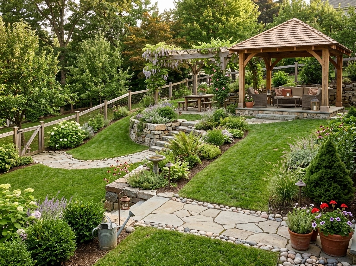 Country Rustic Garden Yard design — yard photo by GenRoom AI
