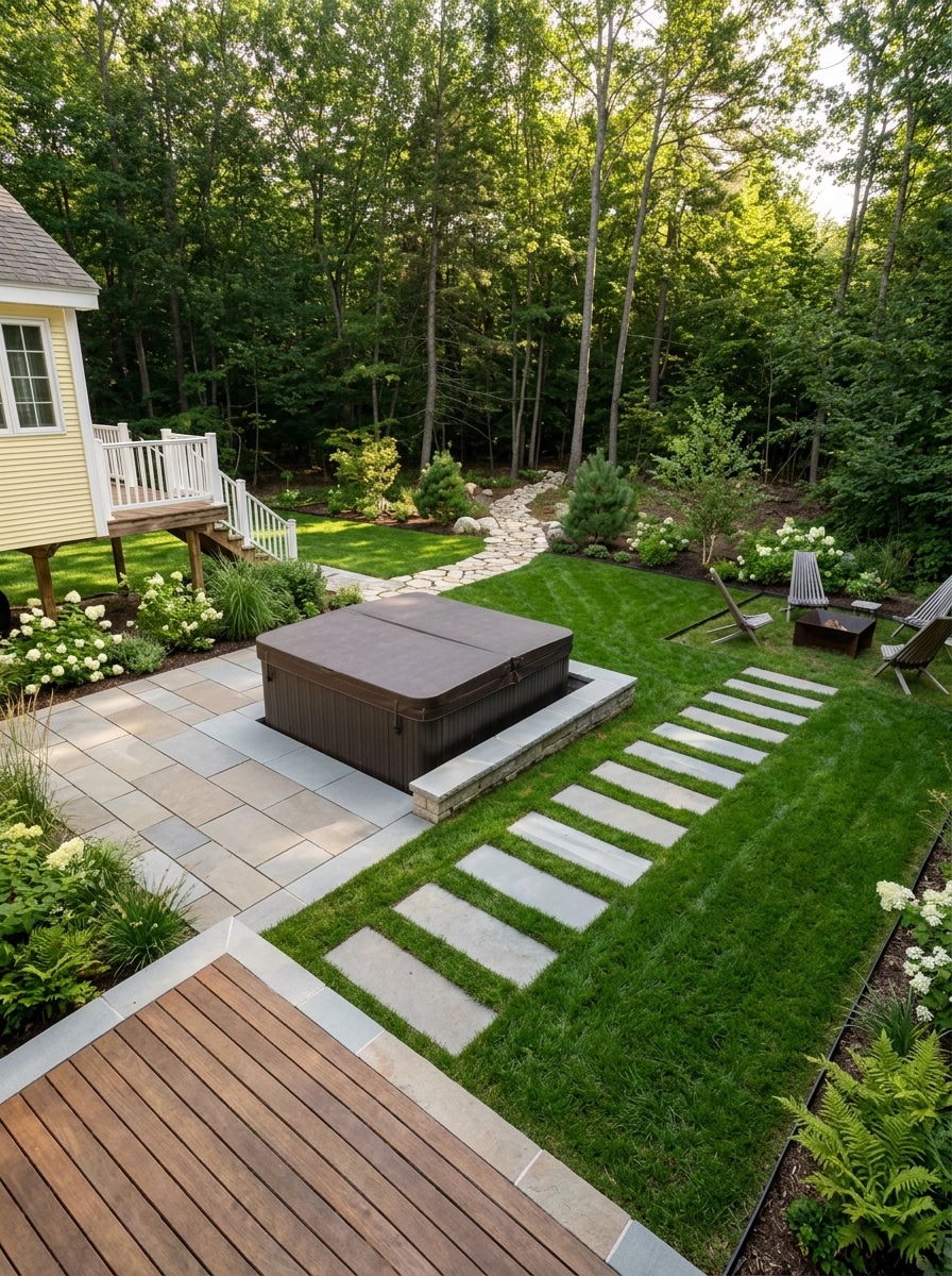 Landscape design in Scandinavian Garden style — Yard by GenRoom AI