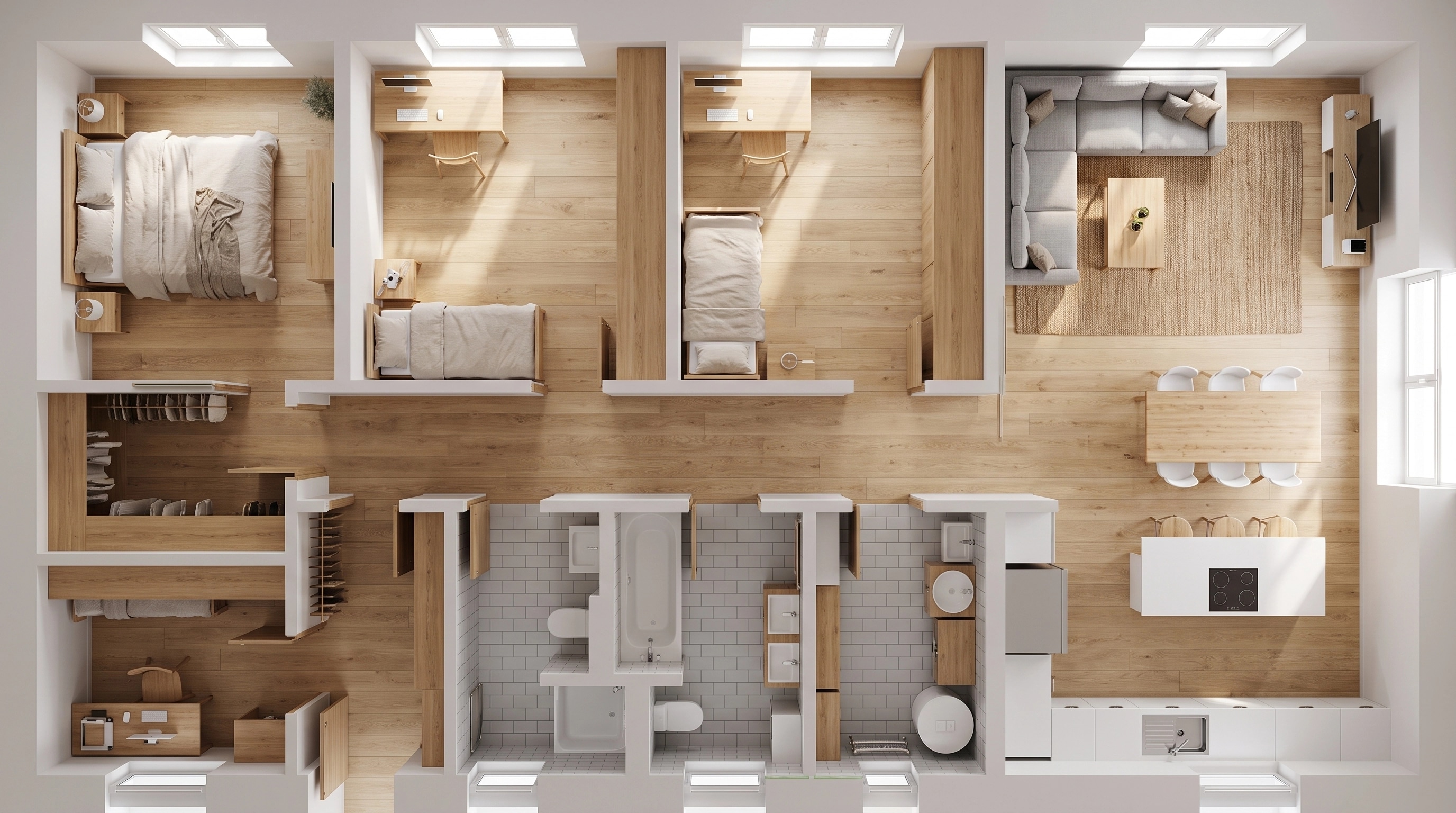 Scandinavian Living Room design — interior photo by GenRoom AI