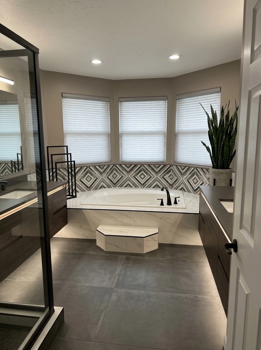 Bathroom interior in Contemporary style — photo by GenRoom AI