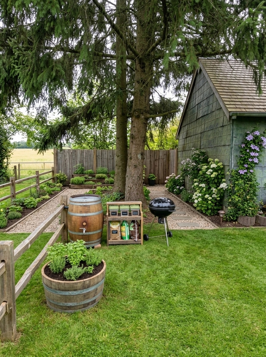 Country Rustic Garden Yard design — yard photo by GenRoom AI