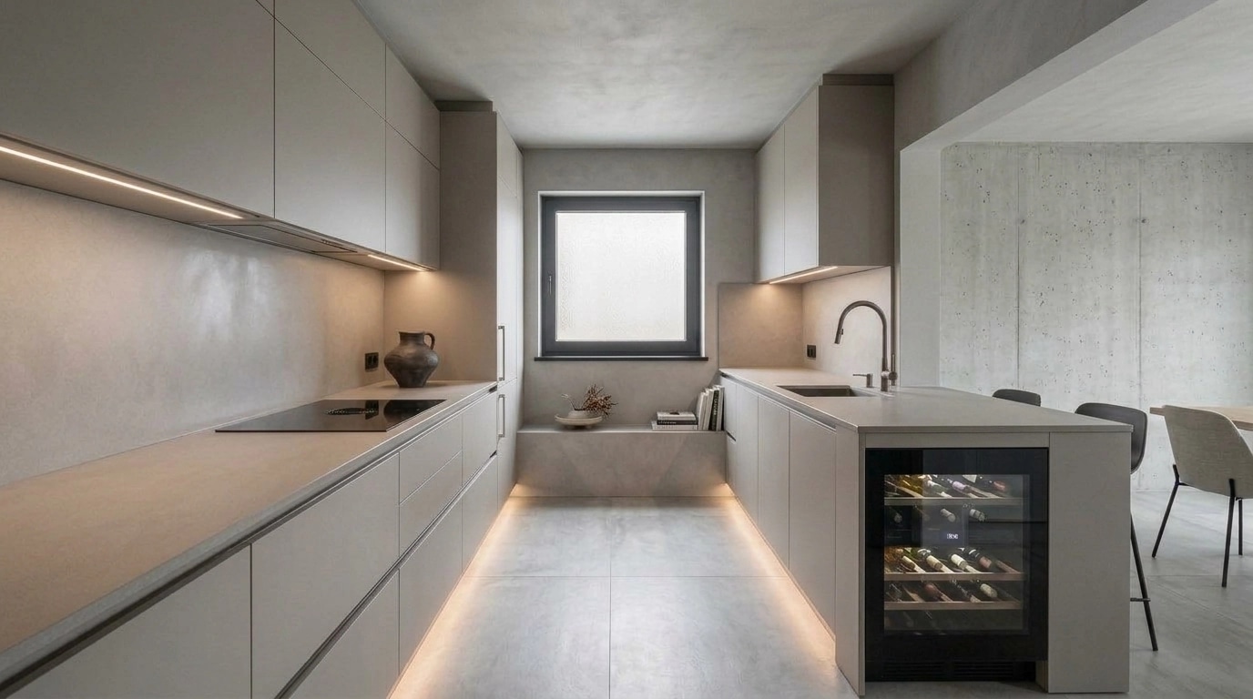 Minimalism Kitchen design — interior photo by GenRoom AI