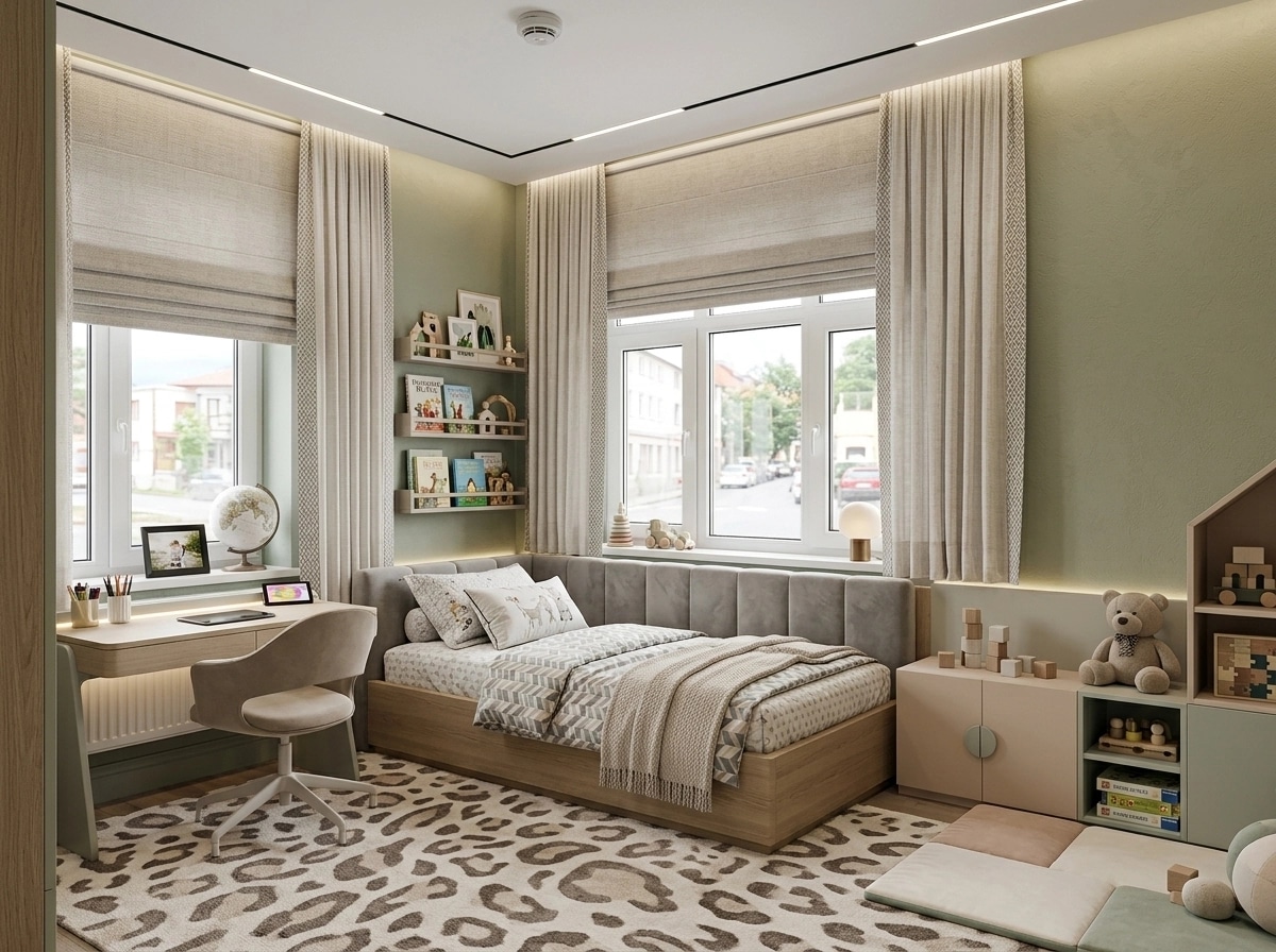 Contemporary Quarto Infantil design — interior photo by GenRoom AI