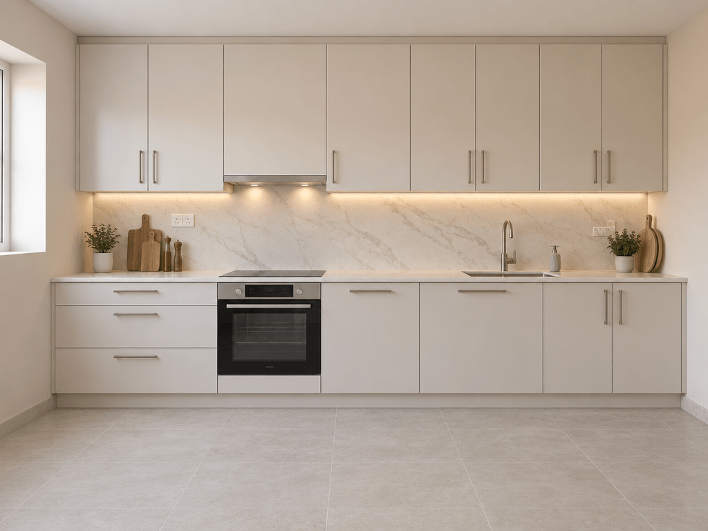 Kitchen interior in Scandinavian style — photo by GenRoom AI