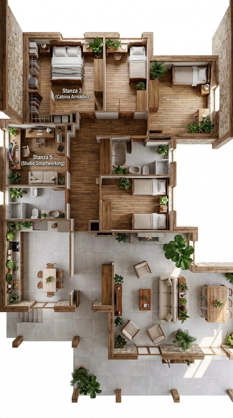 Interior design in Biophilic style — Living Room by GenRoom AI