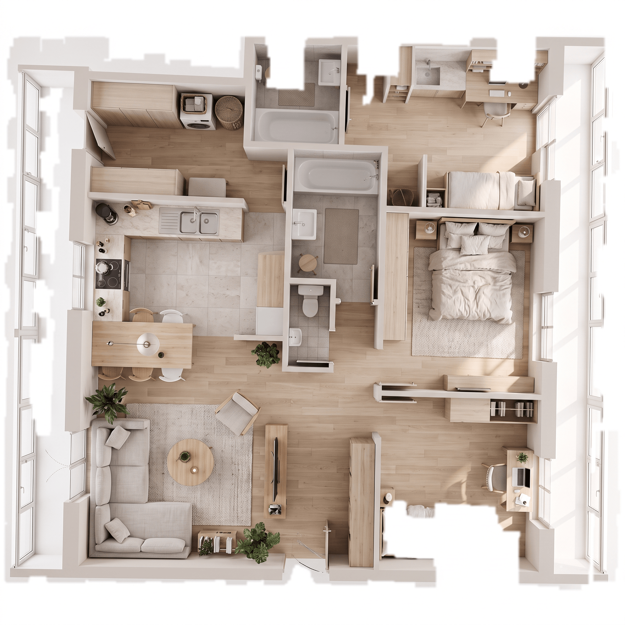 Interior design in Scandinavian style — Living Room by GenRoom AI