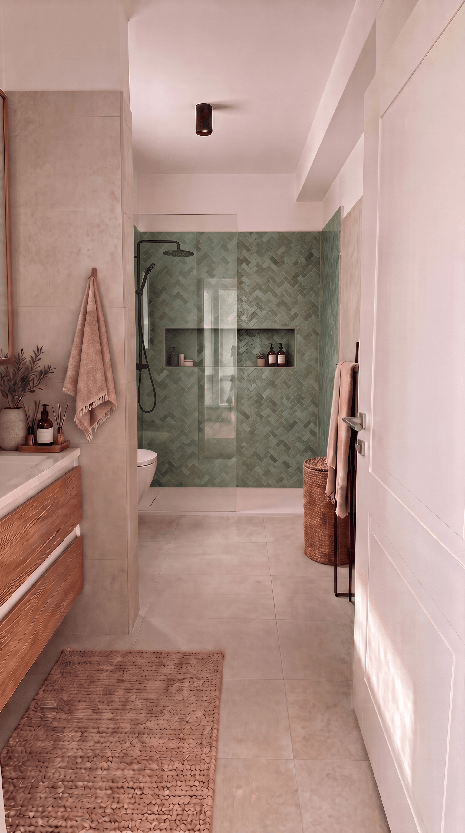 Contemporary Bathroom design — interior photo by GenRoom AI