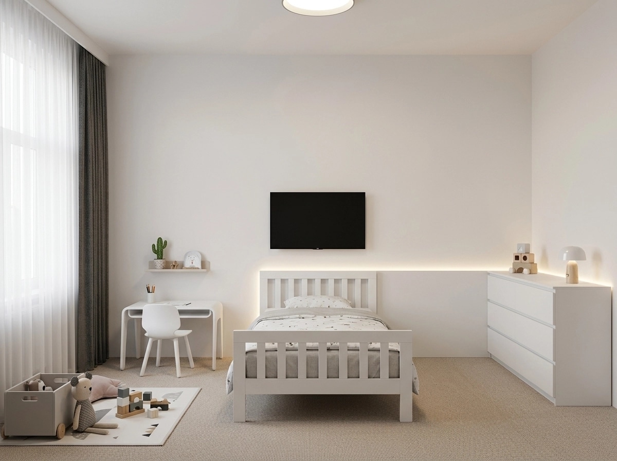 Minimalism Quarto Infantil design — interior photo by GenRoom AI