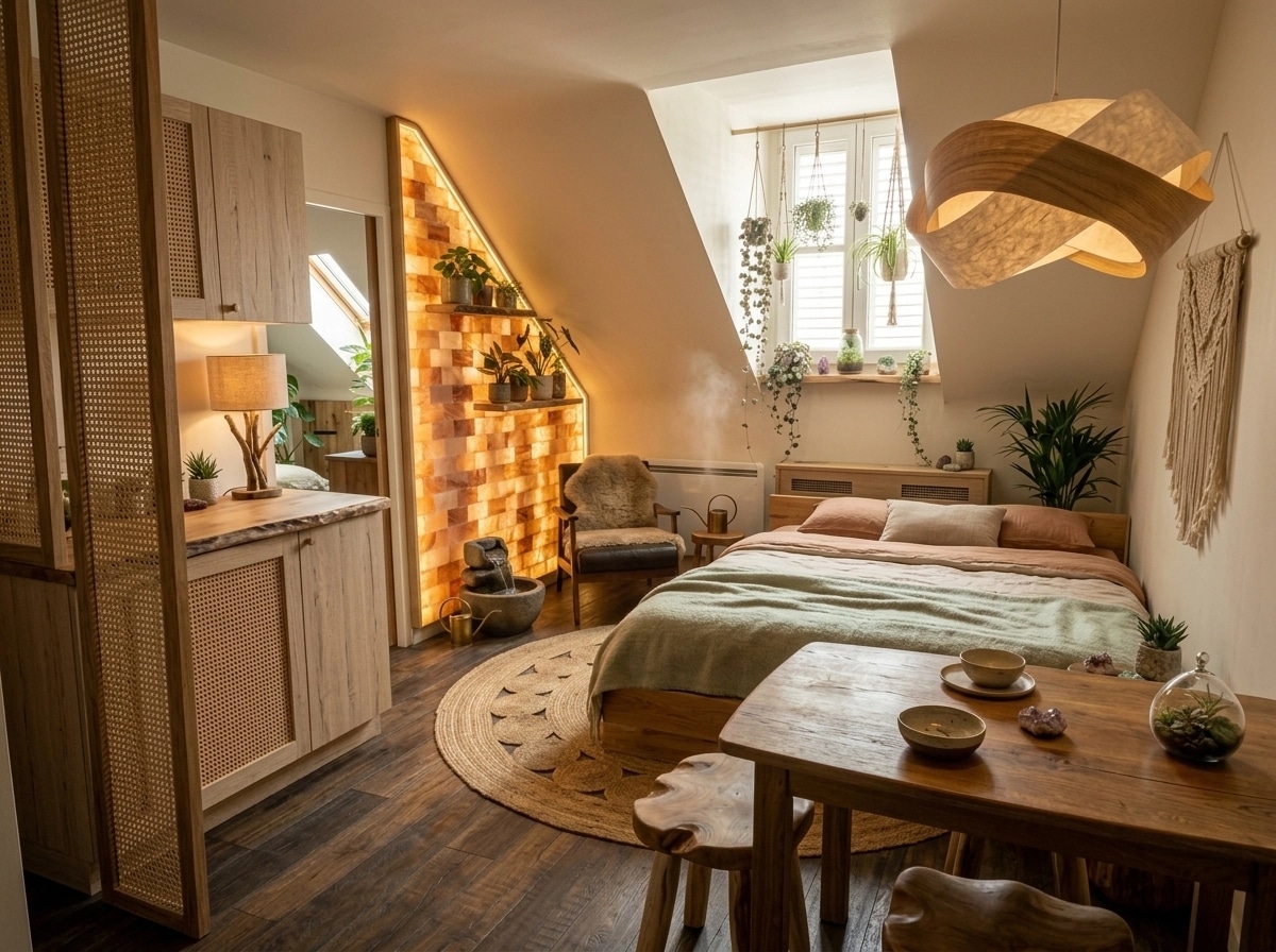 Interior design in Biophilic style — Living Room by GenRoom AI