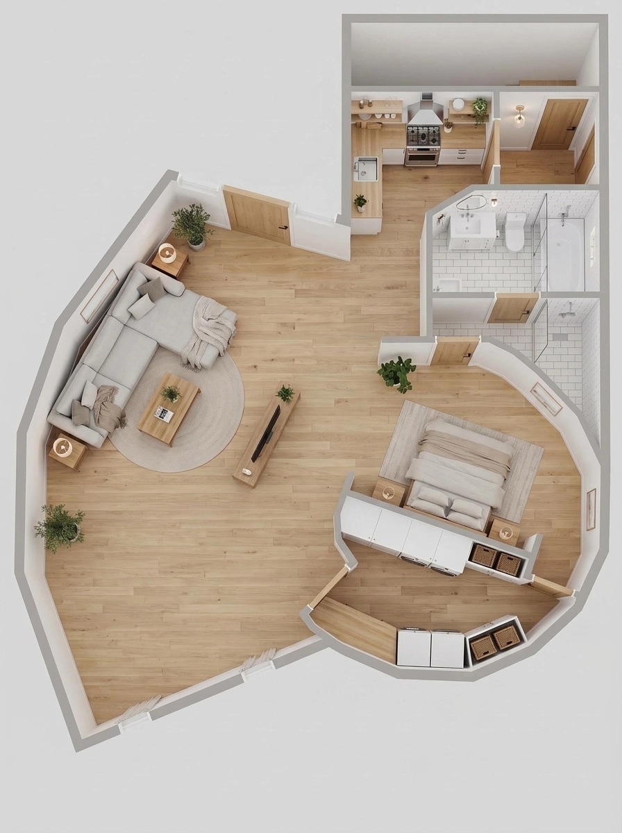Scandinavian Living Room design — interior photo by GenRoom AI