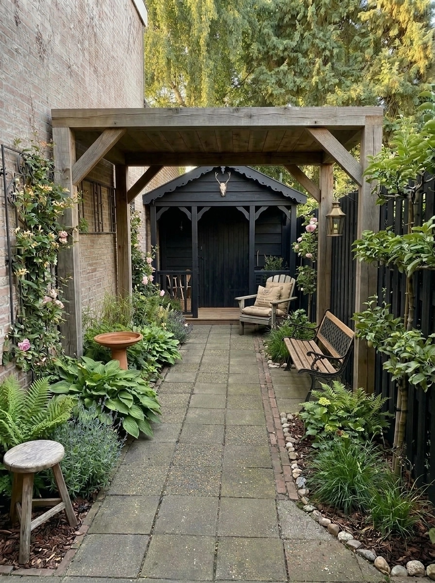 Country Rustic Garden Yard design — yard photo by GenRoom AI