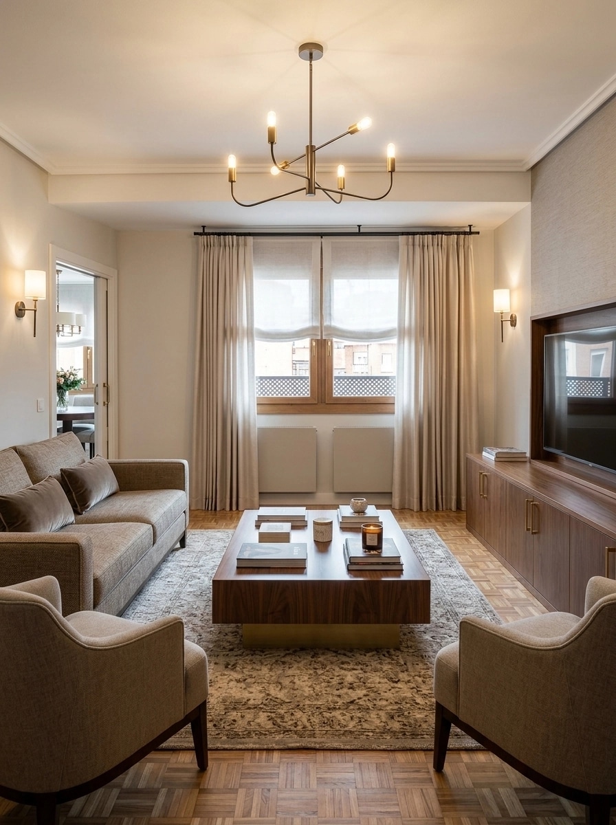 Transitional Living Room design — interior photo by GenRoom AI