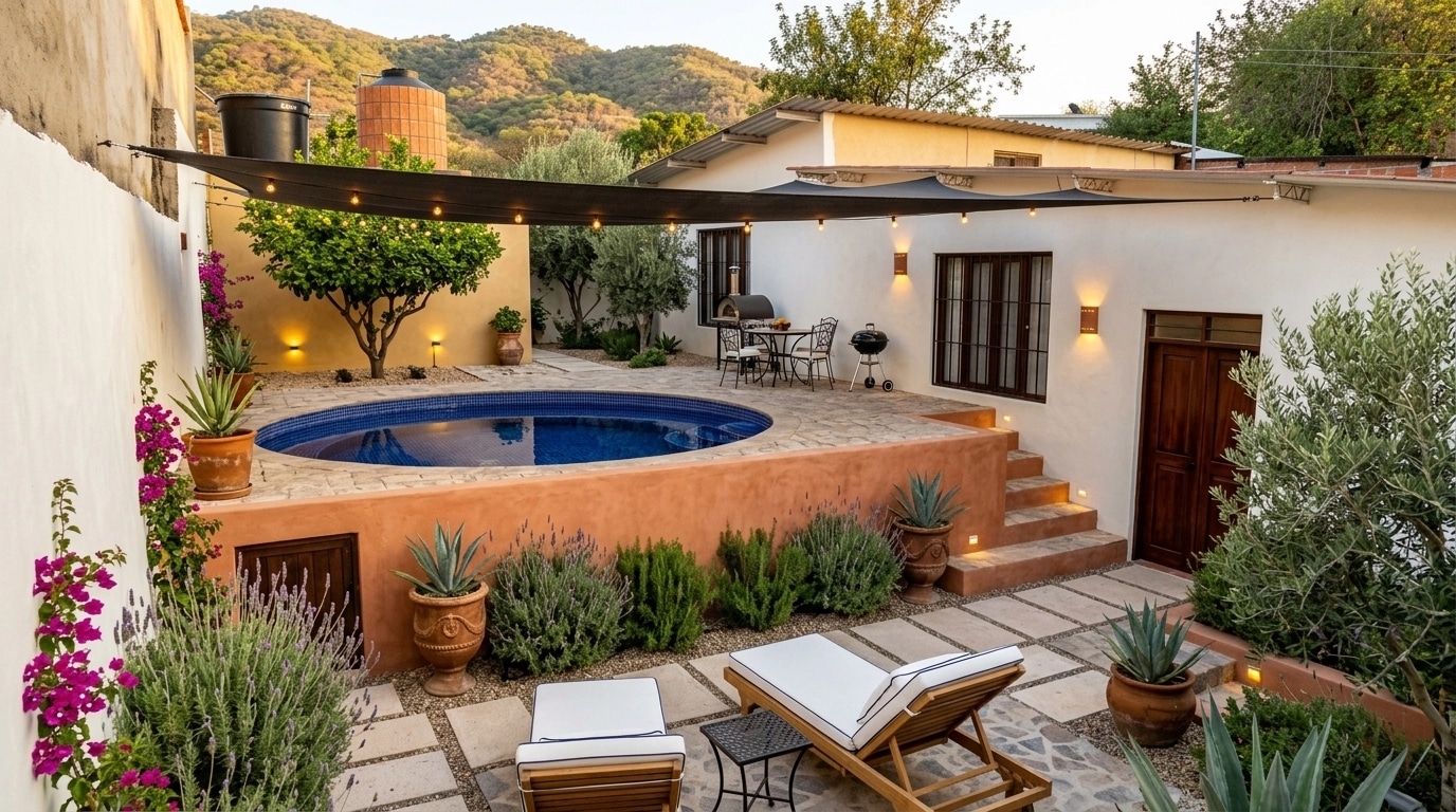 Landscape design in Mediterranean Yard style — Yard by GenRoom AI