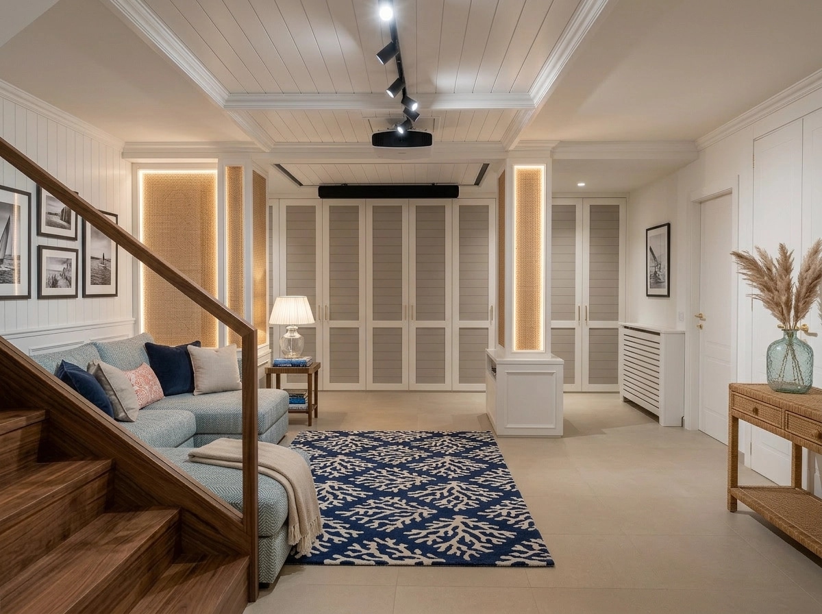 Interior design in Coastal / Hamptons style — Living Room by GenRoom AI