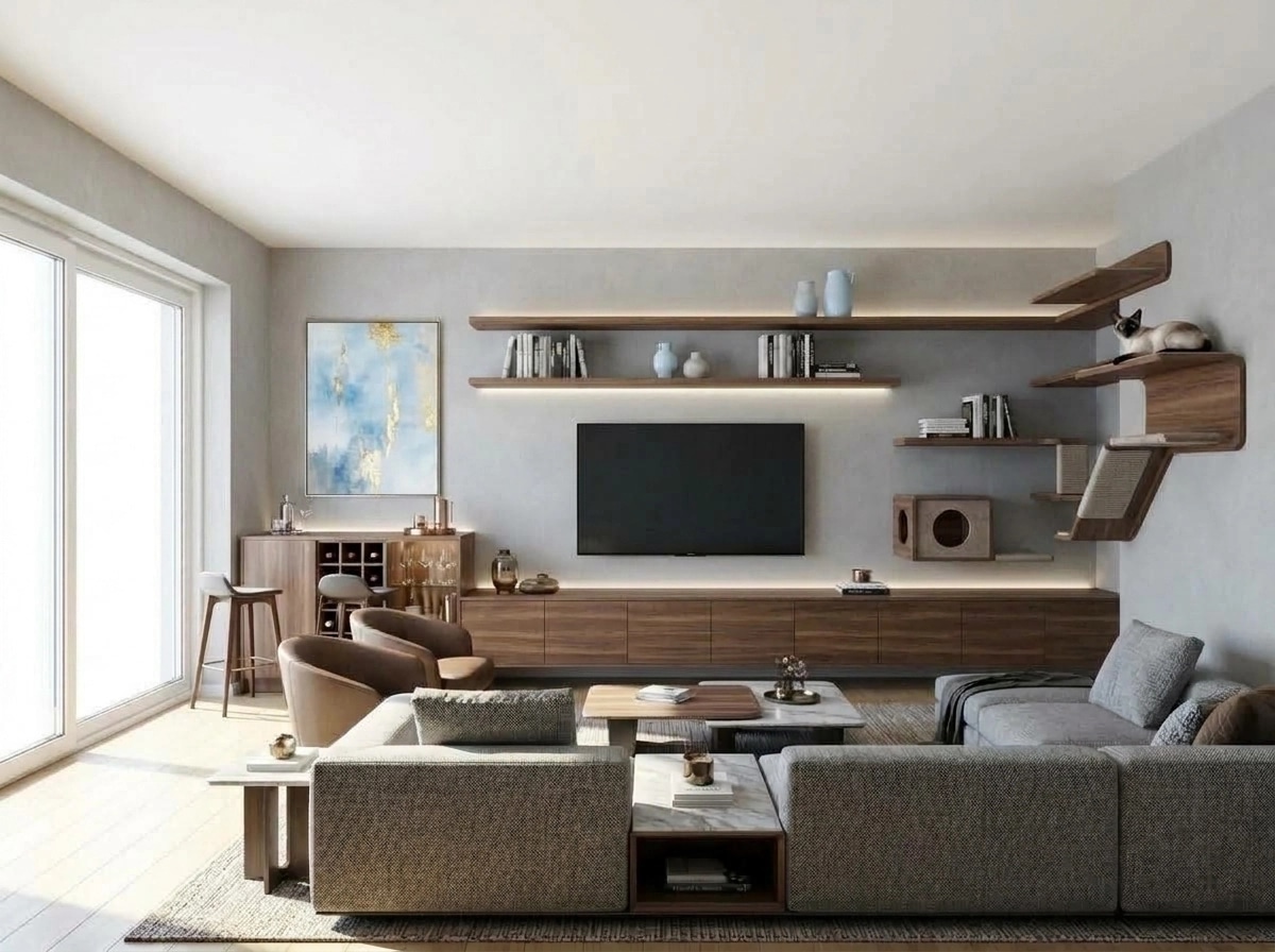 Interior design in Contemporary style — Living Room by GenRoom AI